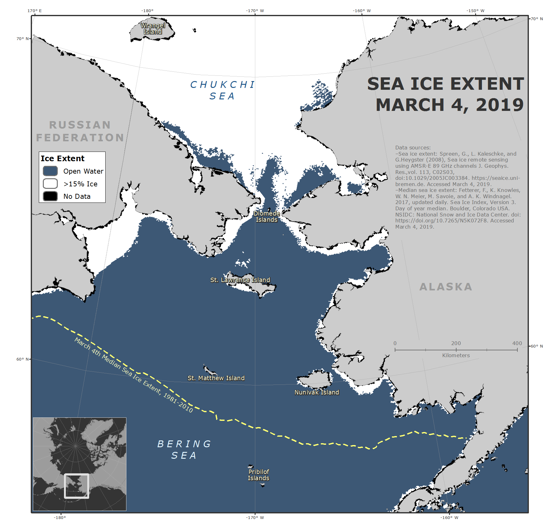 Bering-Chukchi Sea AMSR2 Ice Extent- March 4 2019- 4Blog