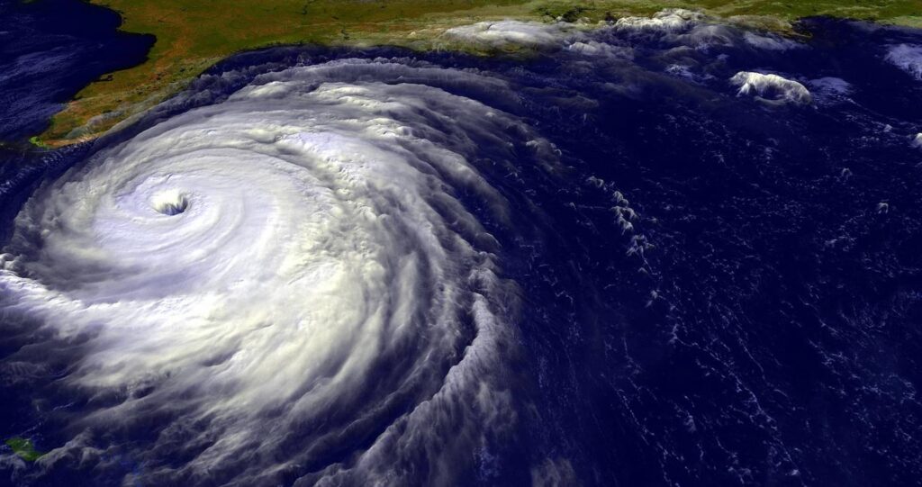 Hurricane radar image