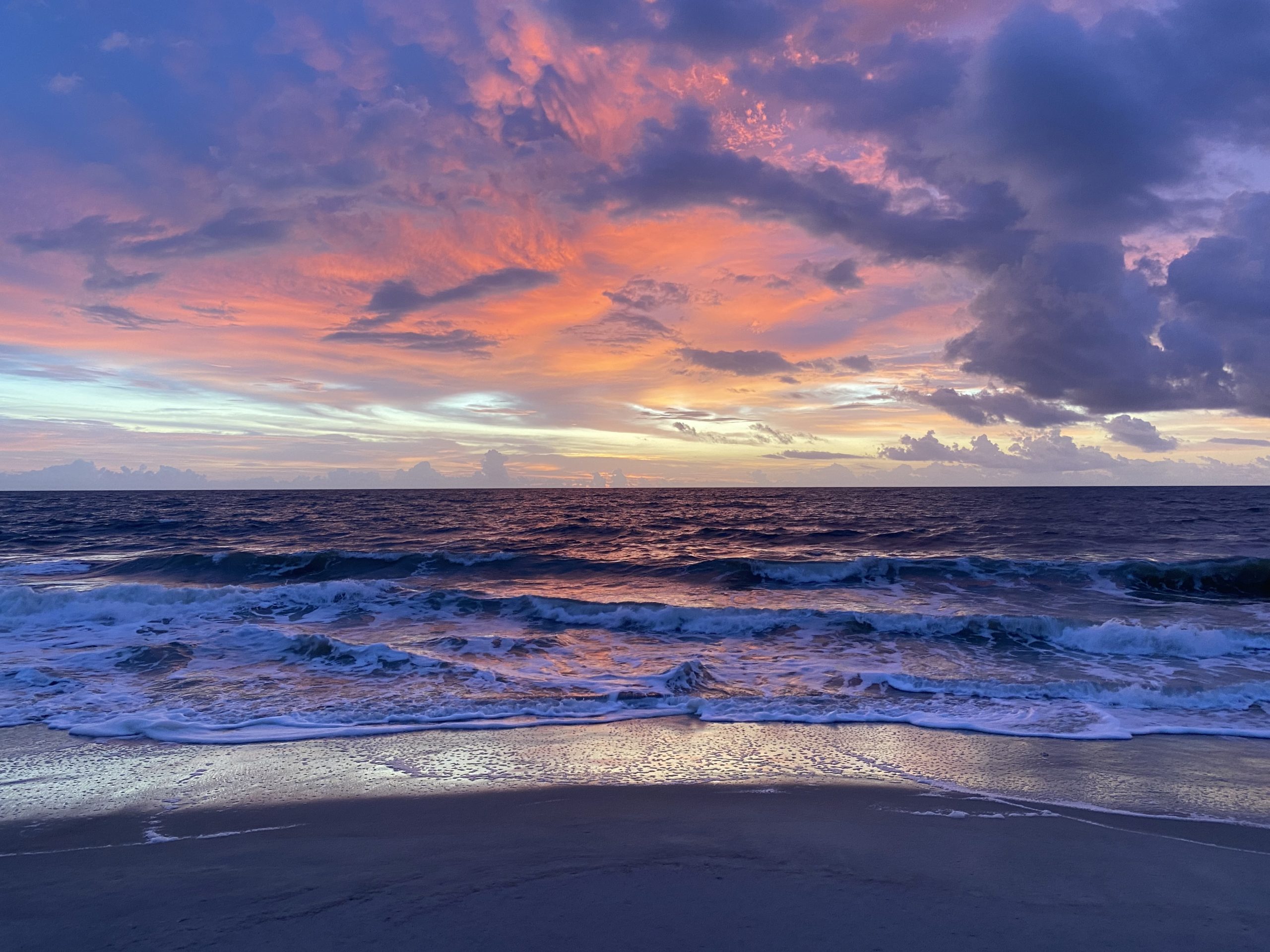 Sunrise scene on Hobcaw Beach
